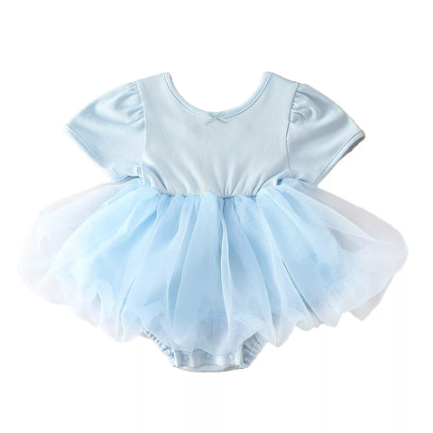 Baby Girl Ballerina Sheer Bubble Skirt Ribbed Bodysuit