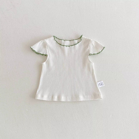 2 Pc Baby Girls Wheat Print Bodysuit w/ RIbbed Tee
