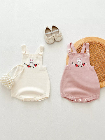 Baby Girl Bunny & Berries Knit Bodysuit
