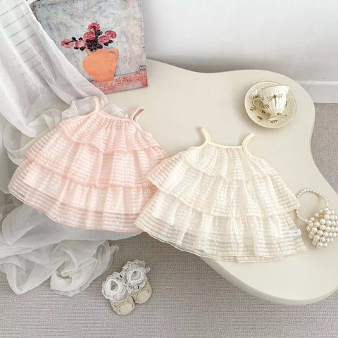 Baby Girl Tiered Striped Cami Dress