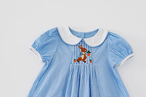 Girls Roger Rabbit Gingham Collar Dress