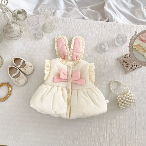Girls Bunny Puffer Vest