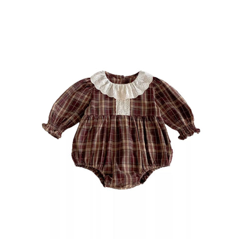 Baby Girls Autumn Plaid Bodysuit