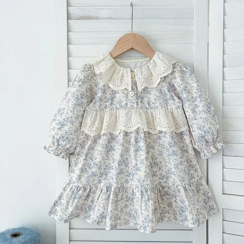 Girls French Style Lace Collar Bodysuit or Dress