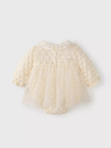 2 Pc Baby Girl Dreamy Heart Bodysuit Dress w/ Bonnet