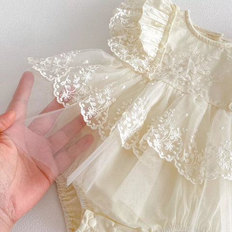 Baby Girl Ethereal Lace Emb Dress