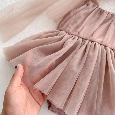 Baby Girl Puff Sleeve Tulle Dress