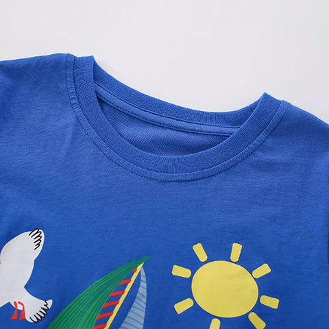 2 Pc Boys Fun at Sea Tee & Shorts Set