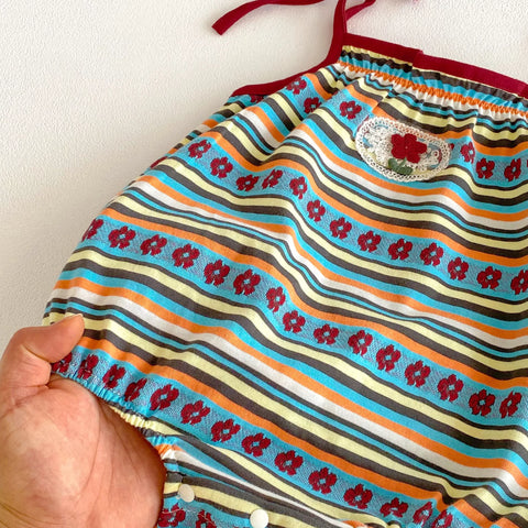 Baby Girl Summer Stripes Cami Tie Bodysuit