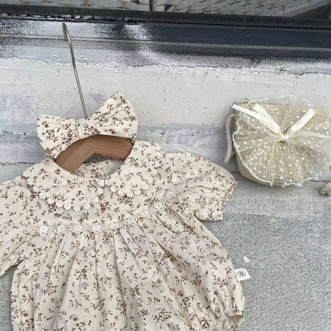2 Pc Baby Girl Ditsy Floral Bodysuit