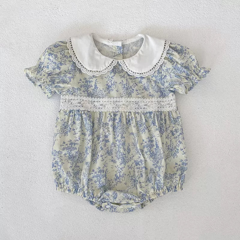 Girls Teapot Motif Puff Sleeve Bodysuit or Dress