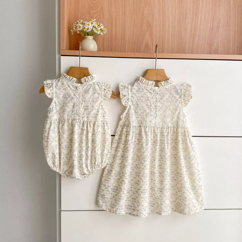 Girls High Ruffle Neck Pleat Detail Bodysuit or Dress