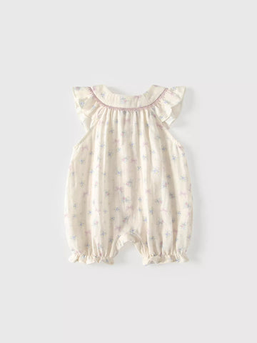 Baby Girl Flower Pattern Print Romper