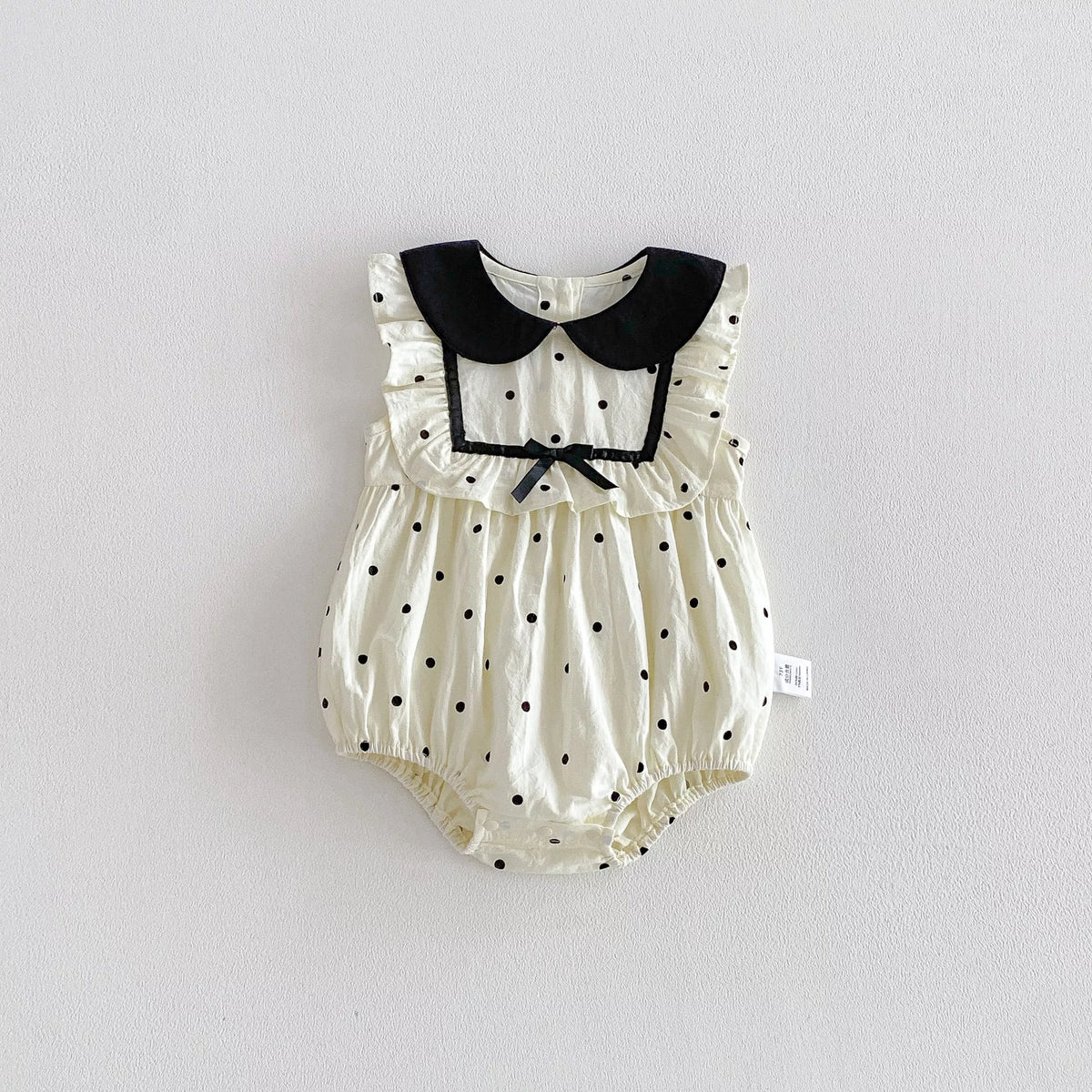 Baby Girl Square Ruffle Bib Bodysuit