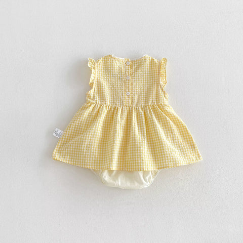 Baby Girl Duck Patch Gingham Dress