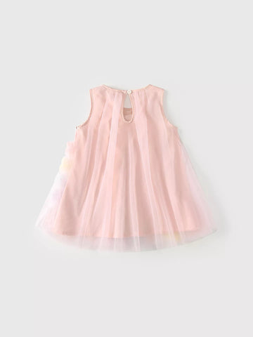 Girls Rainbow Ruffle Tulle Swing Dress