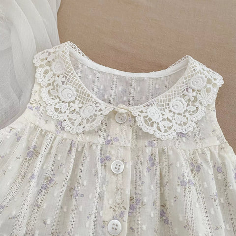 2 Pc Girls Romantic Boho Floral Print Set