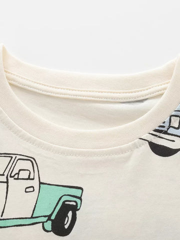 2 Pc Boys Truck Print Tee & Short Set