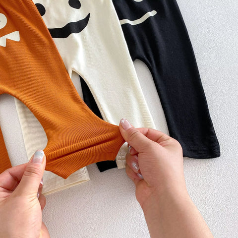 2 Pc Baby Halloween Monster Suspender Romper Set