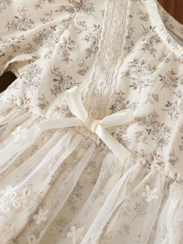 2 Baby Girl Autumn Flower Bodysuit w/ Bonnet Hat
