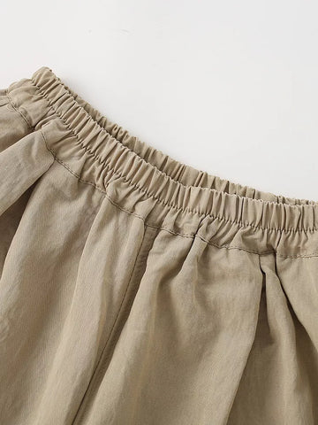 Boys Elastic Barrel Loose Casual Pants