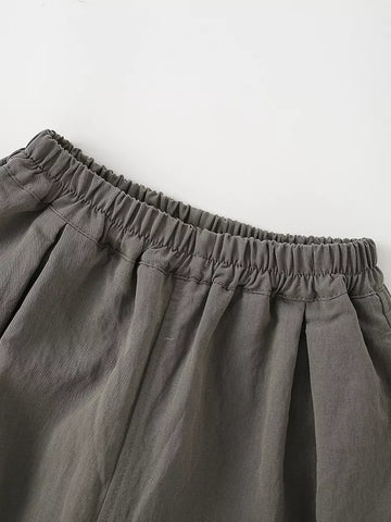 Boys Elastic Barrel Loose Casual Pants