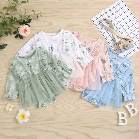 Baby Girls Spring Blossom Mesh Dress