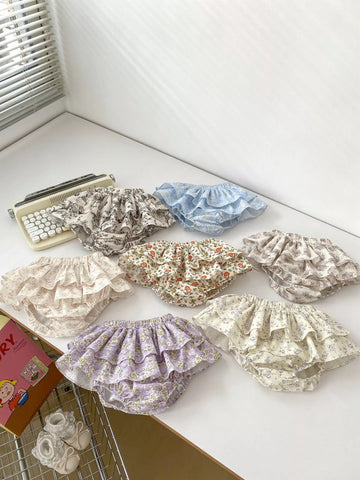 Baby Girl Summer Tiered Skirt Bloomer