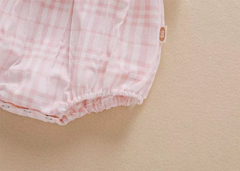 2 Pc Baby Girls Plaid Cami Bodysuit w/ Headband