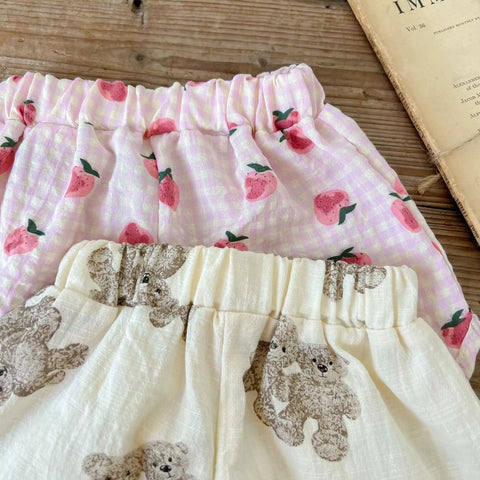 2 Pc Baby Girl Cotton Cami Print & Shorts Set