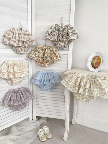 Baby Girl Summer Tiered Skirt Bloomer