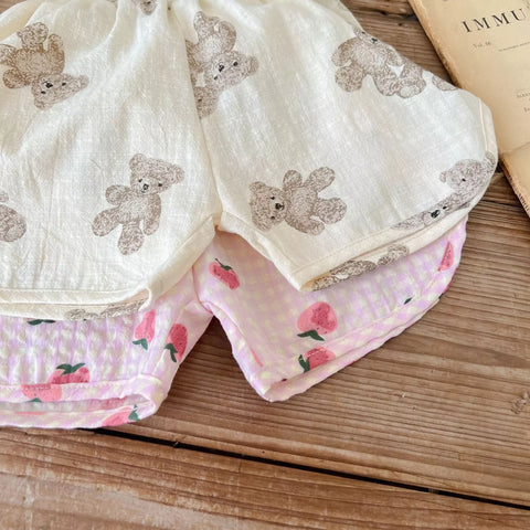 2 Pc Baby Girl Cotton Cami Print & Shorts Set