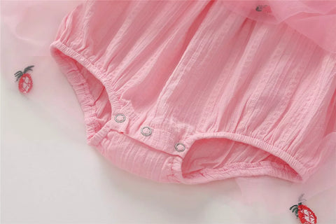 2 Pc Baby Girl Sheer Carrot Tulle Bodysuit Dress