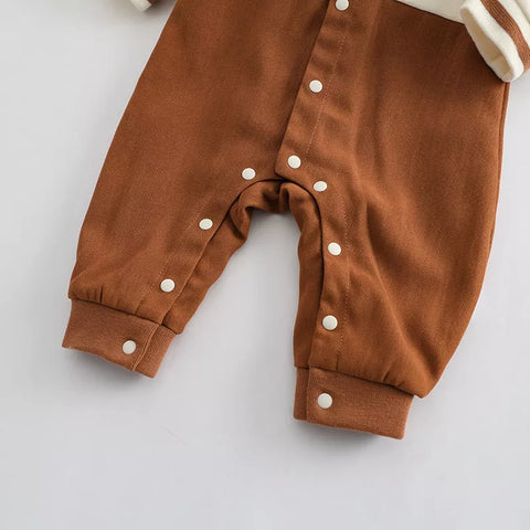 Baby Girl Boy Uniform Style Bear Bodysuit Romper