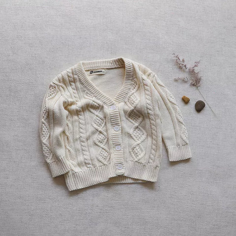 Baby Cable Knit Cardigan Sweater