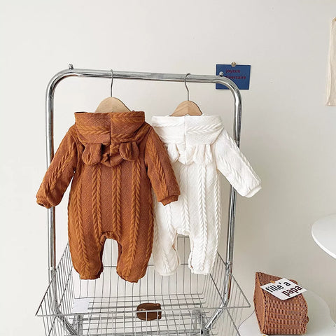 Baby Cable Bear Romper