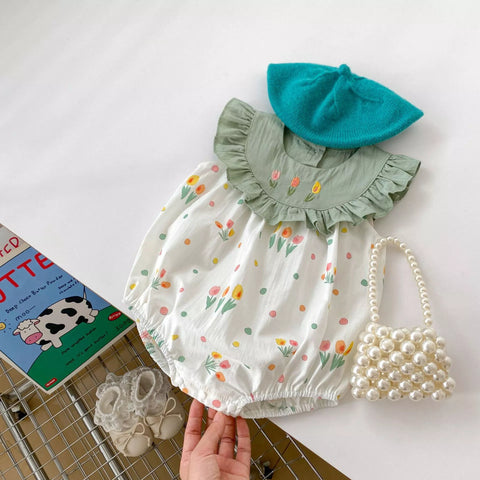Baby Girl Spring Tulip Bodysuit