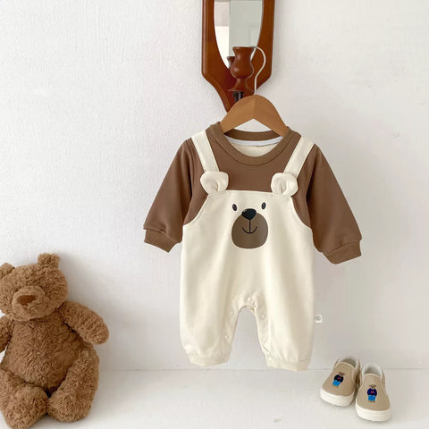 Baby 2 in 1 Faux Bear Overall Romper