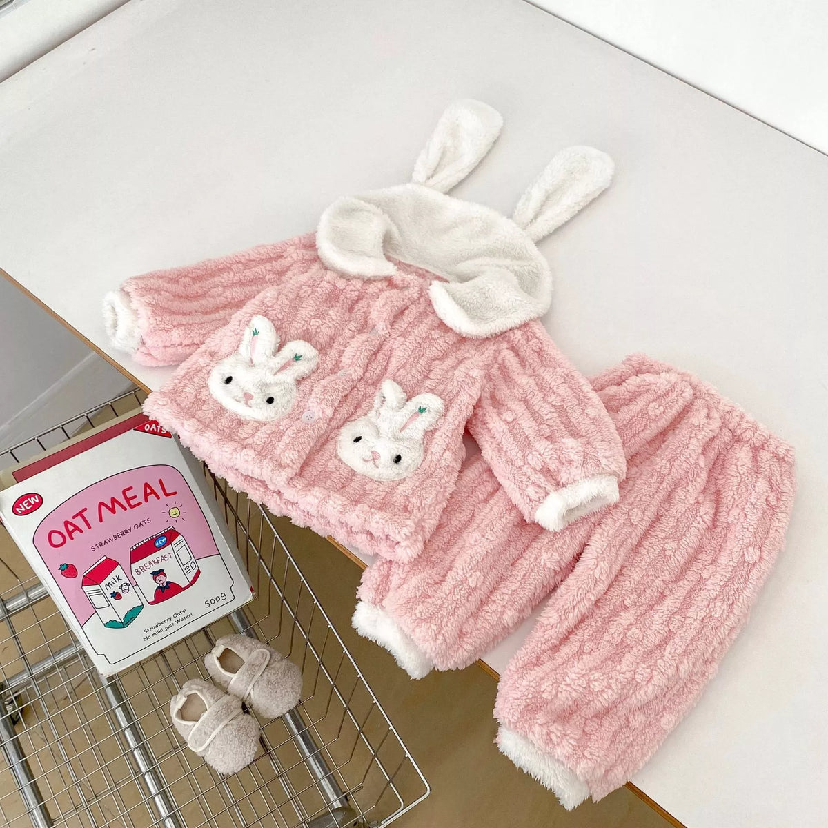 2 Pc Fleece Animal Cozy Pajamas Set