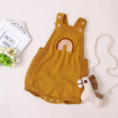 Baby Girl Knit Rainbow Bodysuit