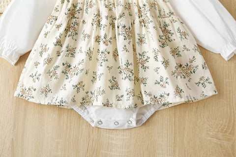 Baby Girl 2 in 1 Floral Dress with Bonnet