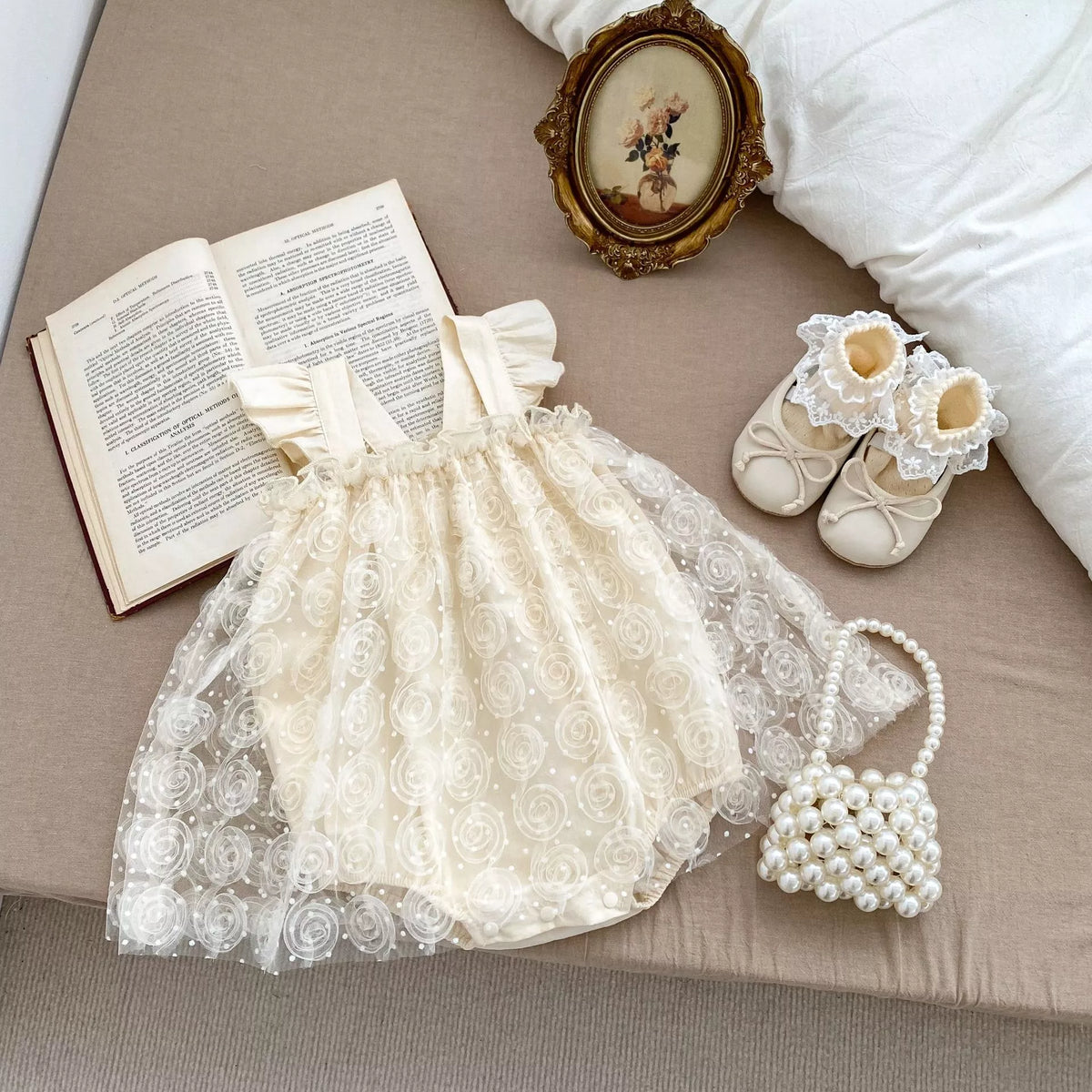 Baby Girl Summer Sheer Rosette Tulle Dress