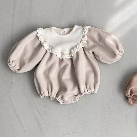 Baby Girl Bubble V Bib Bodysuit