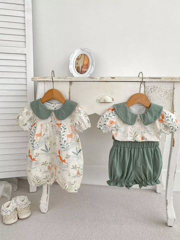 Baby Girl Little Fox Romper