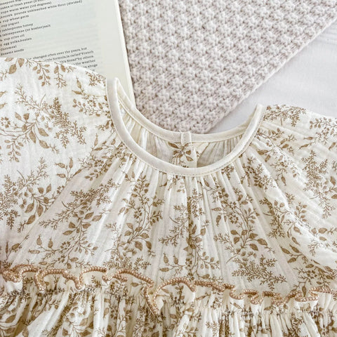 Baby Girl Wheat Grass Print Dress