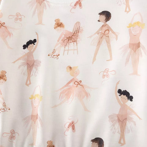 Girls Ballerina Sweatshirt Tutu Tunic w/ Leggings