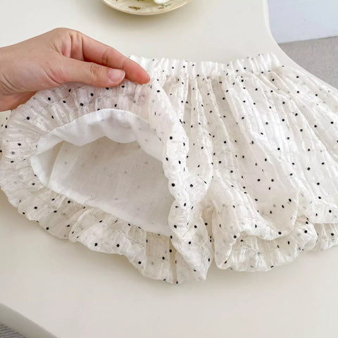 2 Pc Baby Girl Polka Dot Bubble Cami & Shorts Set