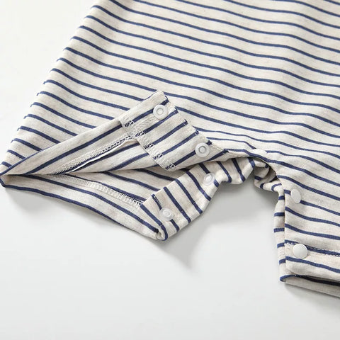 Baby Boy Faux Scarf Sailor Stripe Romper