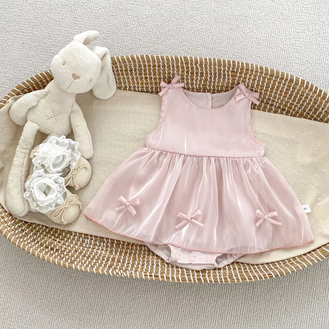 Baby Girl Lavender Satin Tulip Dress
