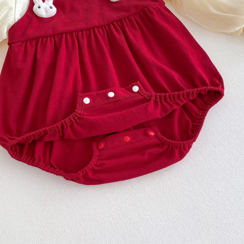 Baby Girl 2 in 1 Winter Bunny Bodysuit